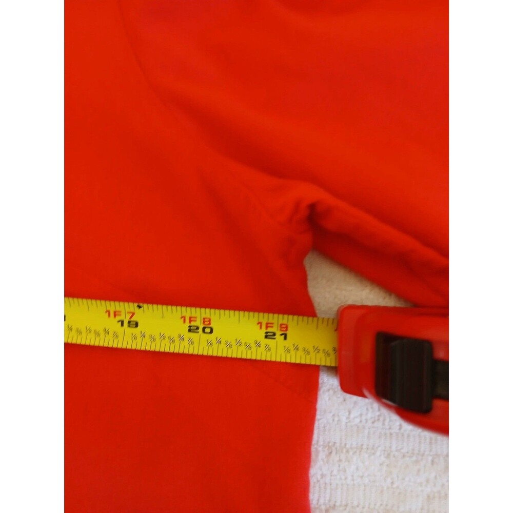 Chico’s‎ Red Lace Up Back Button Front Blouse Short Sleeve Tunic Size 2 Large - Picture 12 of 15